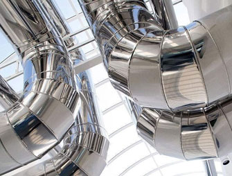 螺旋风管的制造高度自动化，生产速度很快